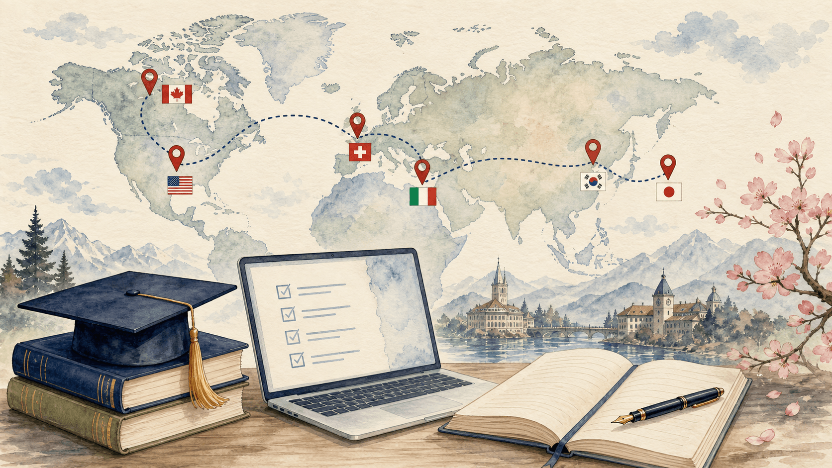 International graduate scholarship research desk